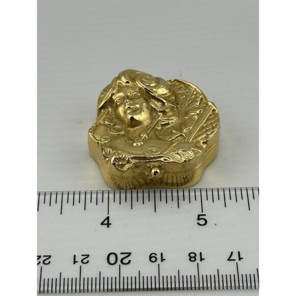 Vintage Estee Lauder Private Collection Solid Perfume Compact Art Nouveau Lady - Picture 8 of 9